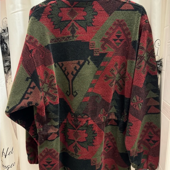 Women’s Vintage Early Winters 3/4 zip fleece jacket. Geometric pattern. Medium. - Picture 4 of 5